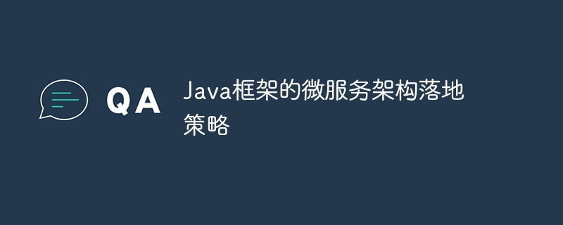 Java框架的微服务架构落地策略