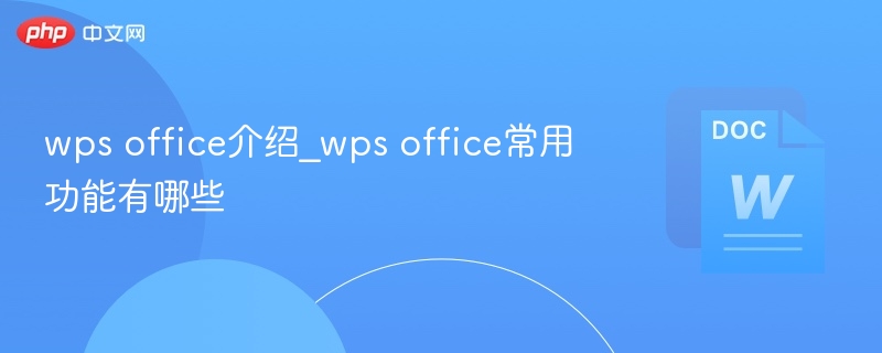 WPS Office功能大全及使用技巧