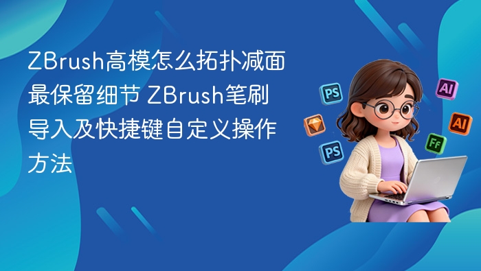 ZBrush高模怎么拓扑减面最保留细节 ZBrush笔刷导入及快捷键自定义操作方法