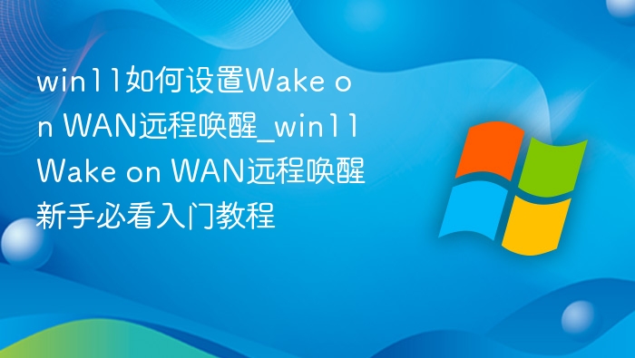 Win11WakeonWAN设置教程