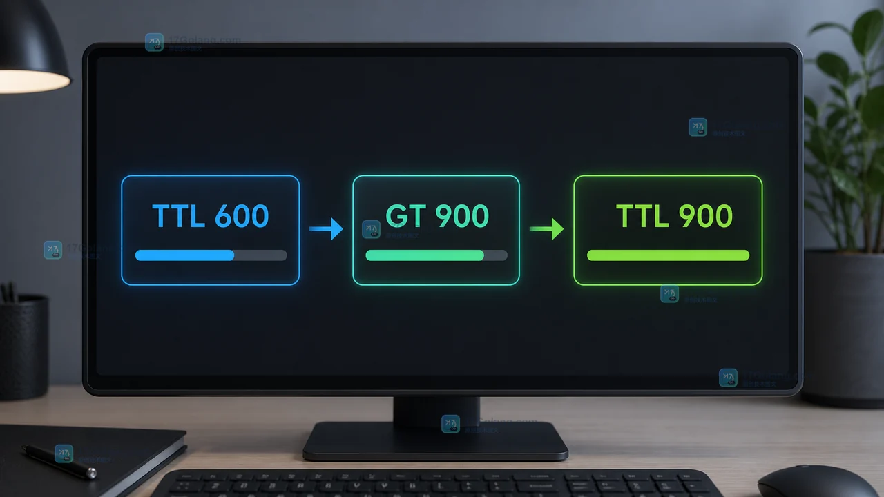Redis TTL 从无过期、短 TTL 和长 TTL 三种状态经过条件 EXPIRE 后的前后变化关系图