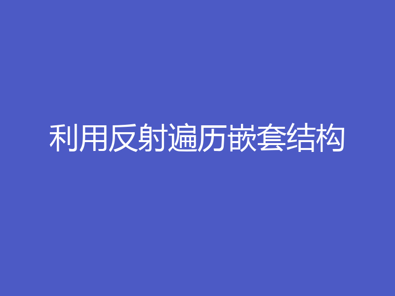 利用反射遍历嵌套结构