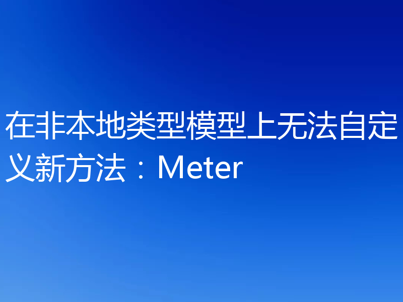 在非本地类型模型上无法自定义新方法:Meter