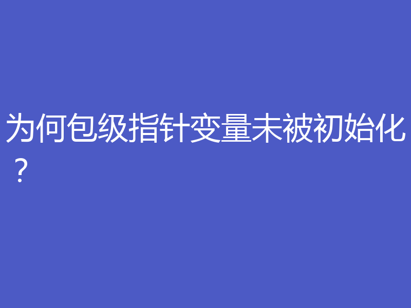 为何包级指针变量未被初始化?