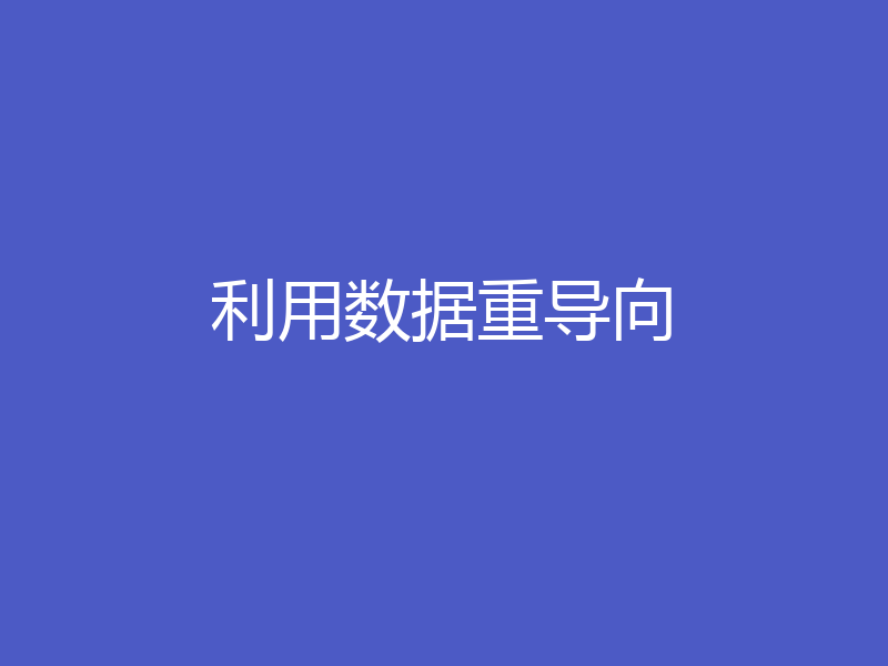 利用数据重导向