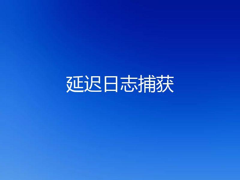 延迟日志捕获