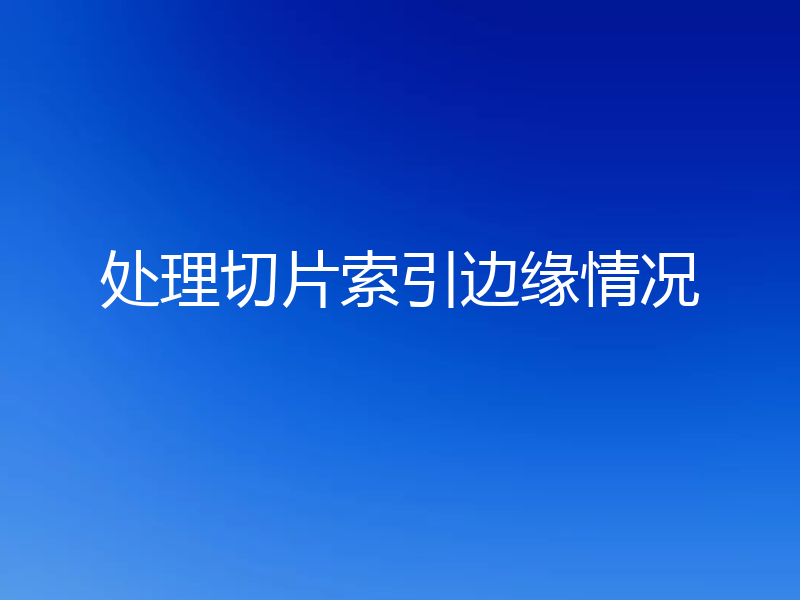处理切片索引边缘情况