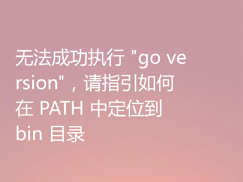 无法成功执行 