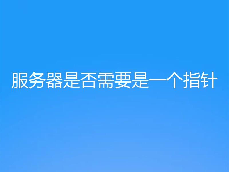服务器是否需要是一个指针