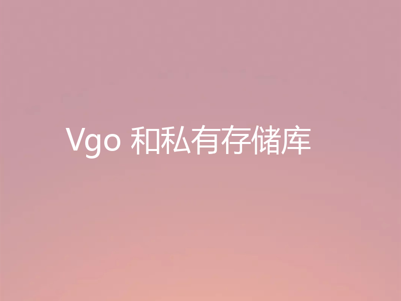 Vgo 和私有存储库
