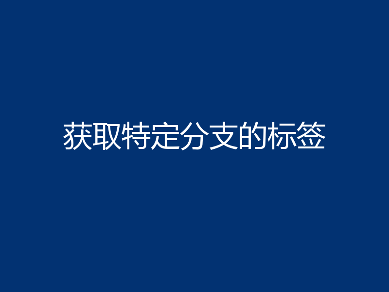 获取特定分支的标签