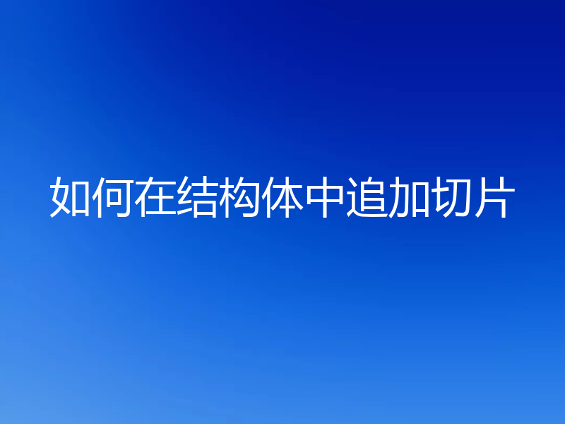 如何在结构体中追加切片