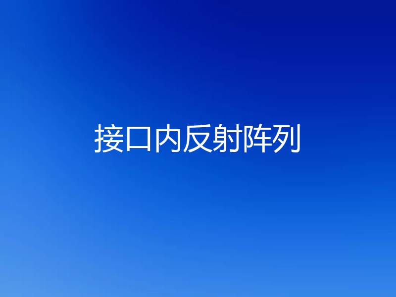 接口内反射阵列