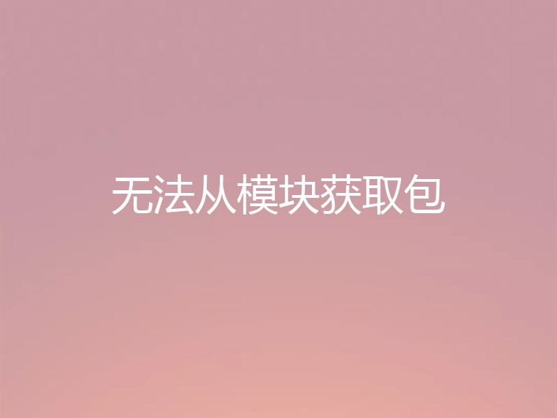 无法从模块获取包
