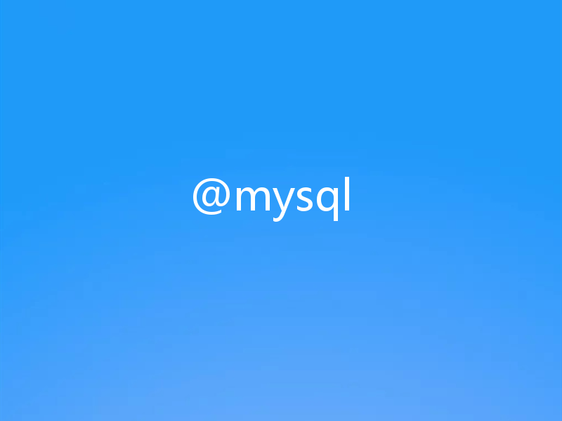 @mysql