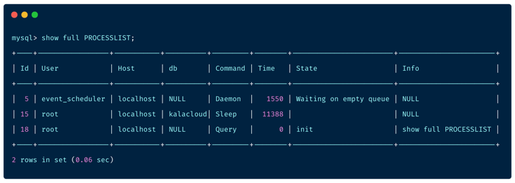 查看 MySQL 中所有连接