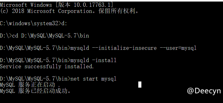 启动 mysql 服务 启动 mysql 服务