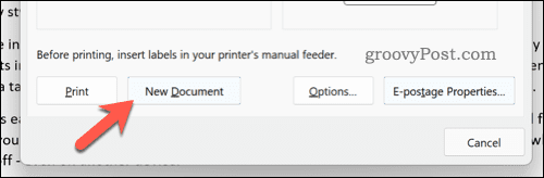 Word-Label-Export-New-Document