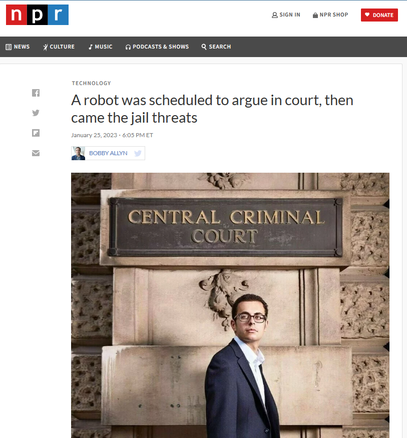 全球首个 AI 律师出庭计划被搁置:“同行”强烈反对,开发者还有可能坐牢