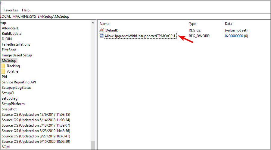 AllowUpgradesWithUnsupportedTPMOrCPU