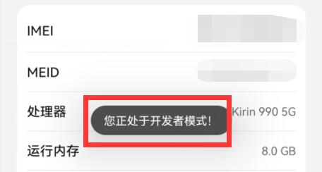 华为开发者模式怎么打开