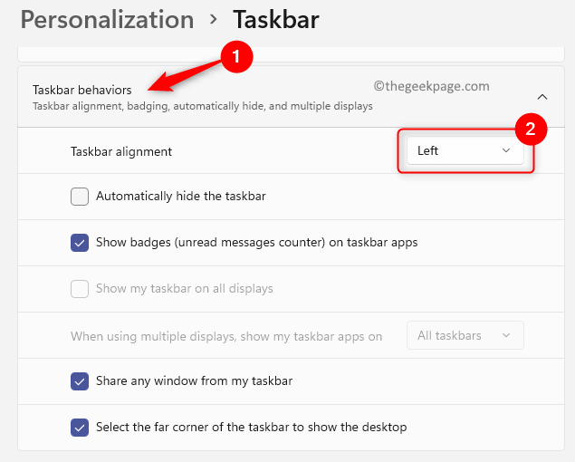 Personalization-Taskbar-alignment-left-min