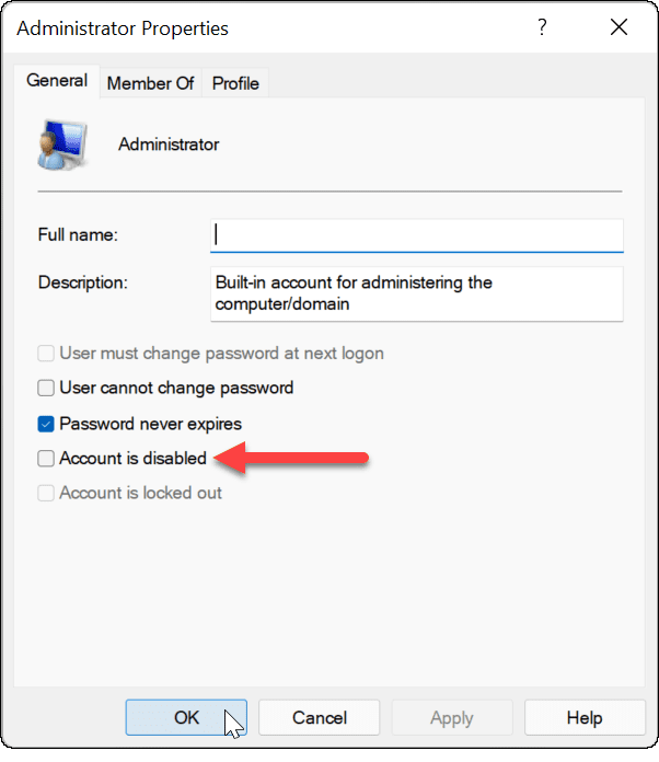 如何在 Windows 11 上启用管理员帐户