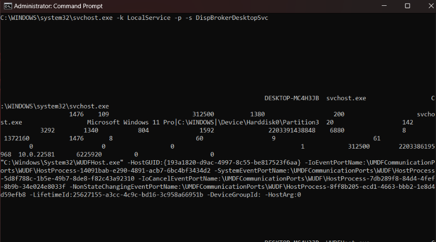 wmic-process-list