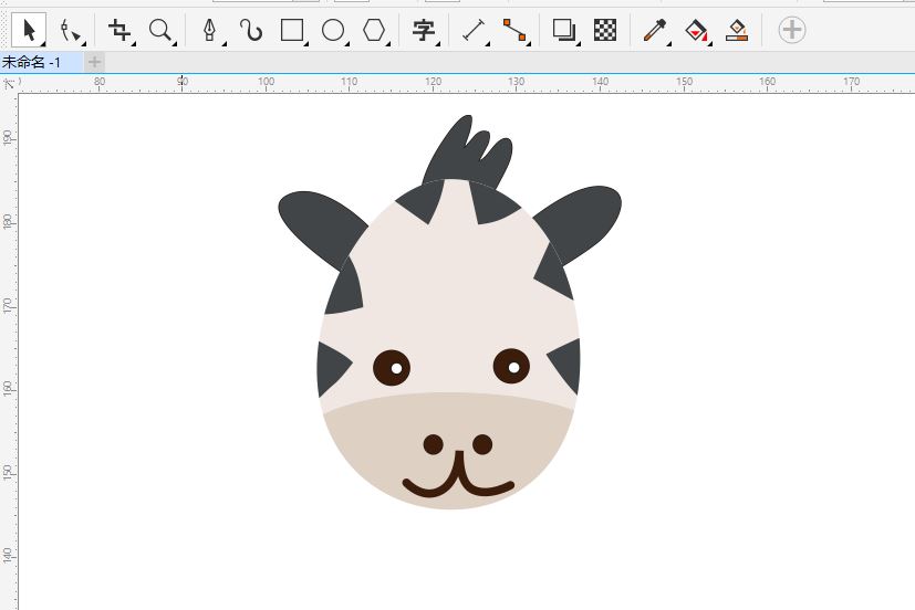 CorelDraw卡通斑马头像怎么制作