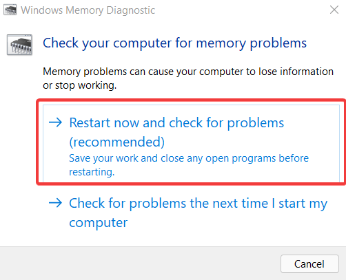 如何修复 Windows 内存诊断无结果