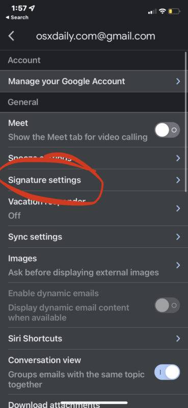 如何将 Gmail 签名添加到适用于 iPhone 或 iPad 的 Gmail