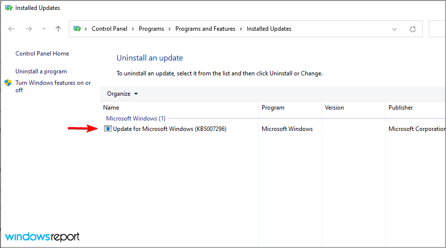 remove-update-w11