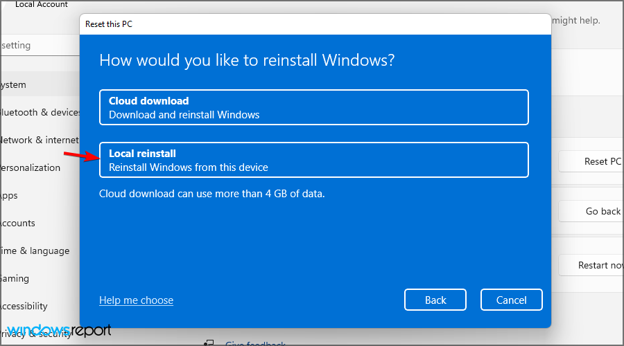 local-reinstall-w11
