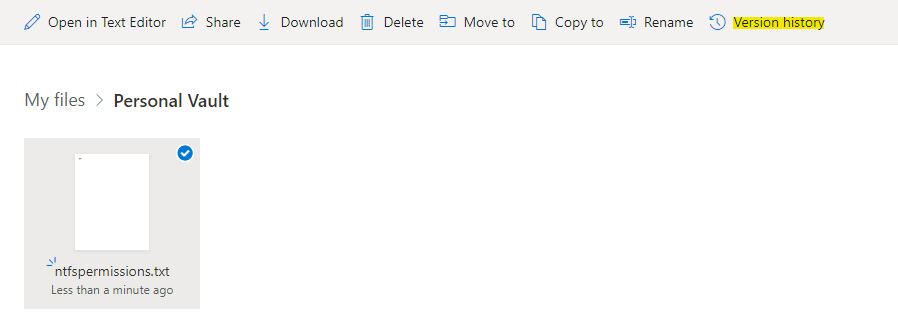 如何恢复以前版本的 OneDrive 文件