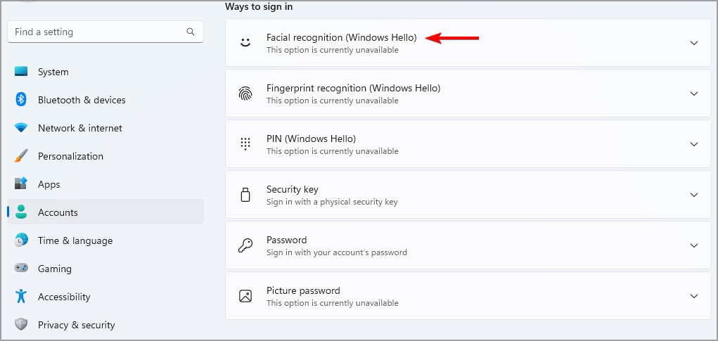 facial-recogniton-windows-11