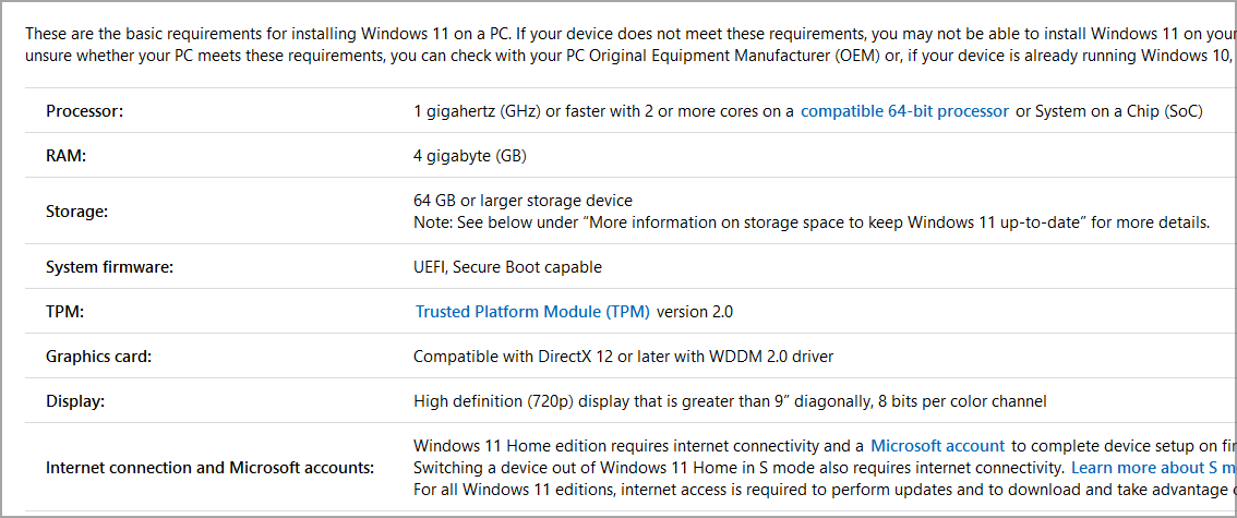 Windows 11 的系统要求与 Windows 10 的比较