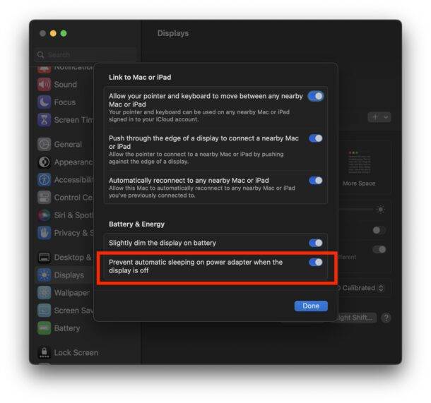 如何防止 Mac 在显示器关闭时进入睡眠状态 (MacOS Ventura)