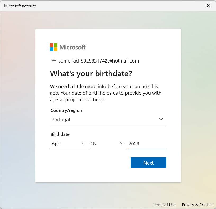 Choosing-a-birth-date
