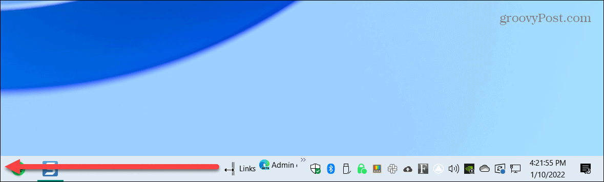 如何使 Windows 10 任务栏居中