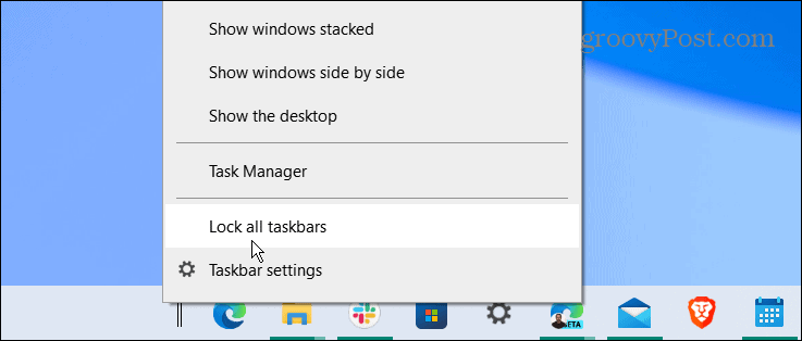 如何使 Windows 10 任务栏居中