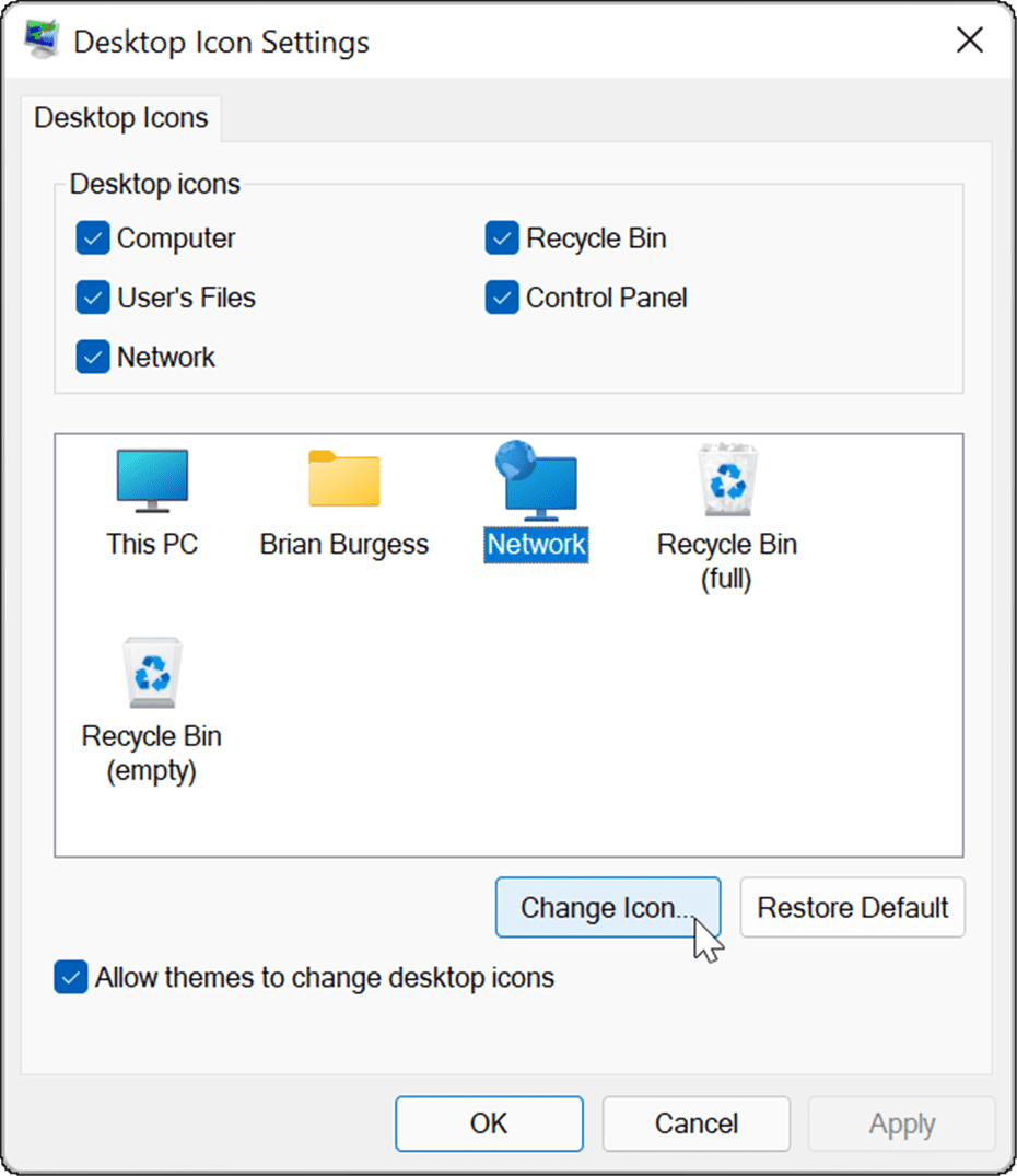 如何在 Windows 11 上显示旧版桌面图标