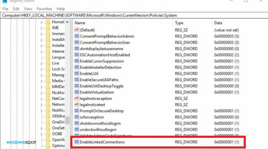 Enabled-link-connections