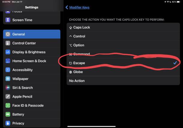 如何在 iPad 键盘上添加 Escape 键
