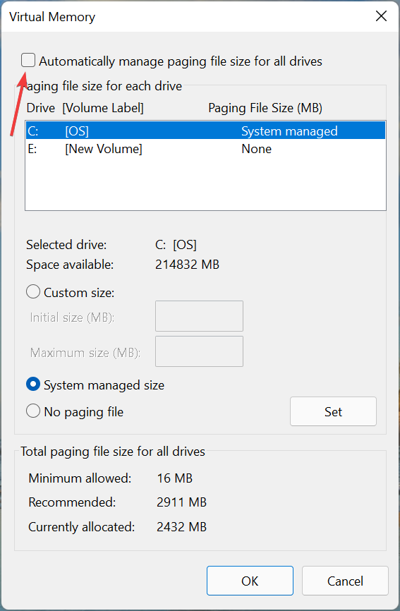 如何在 Windows 11 中增加虚拟内存（页面文件）