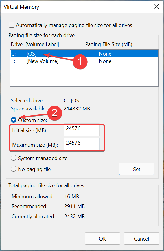 如何在 Windows 11 中增加虚拟内存（页面文件）