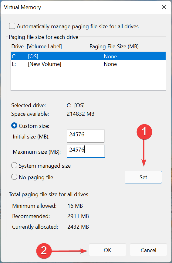 如何在 Windows 11 中增加虚拟内存（页面文件）