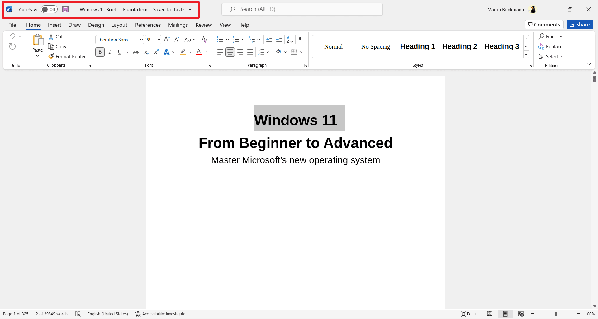 Office 2019 和 2021 中的自动保存、自动恢复和手动保存说明