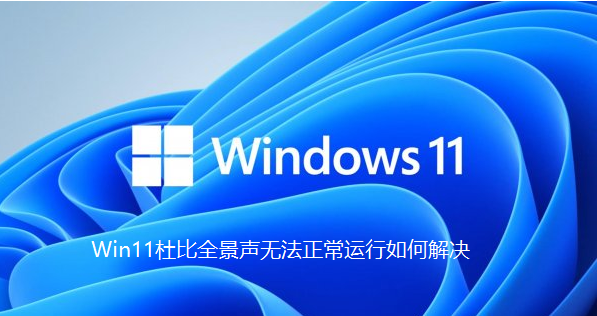 Win11杜比全景声无法正常运行如何解决-Win11杜比全景声无法正常运行解决办法
