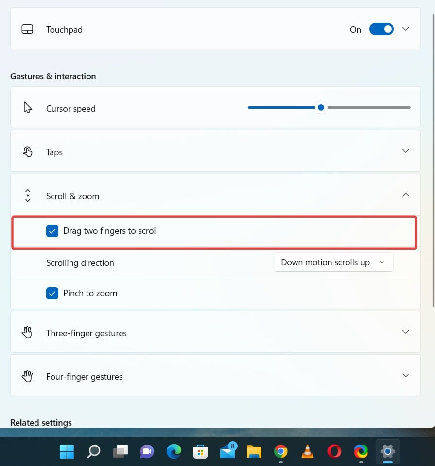 修复：触摸板滚动在 Windows 11 上不起作用