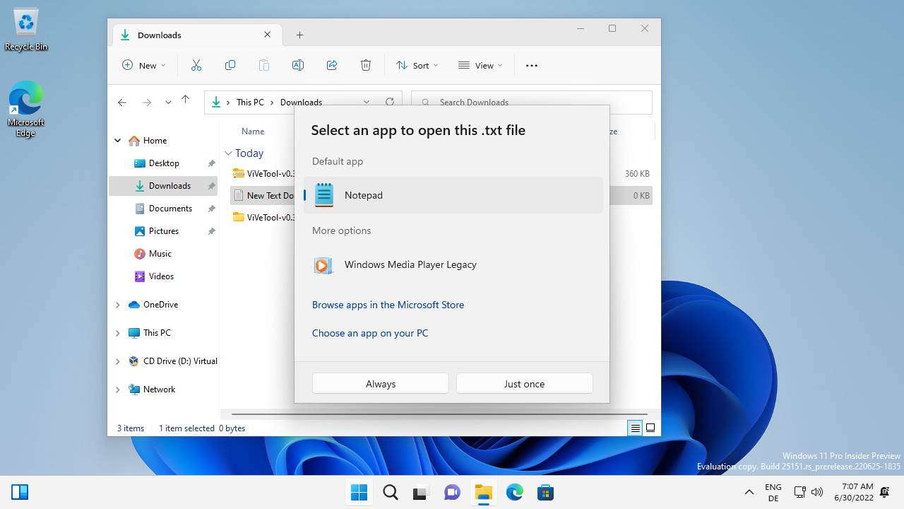 微软正在最新的 Windows 11 版本中测试新的“打开方式”提示